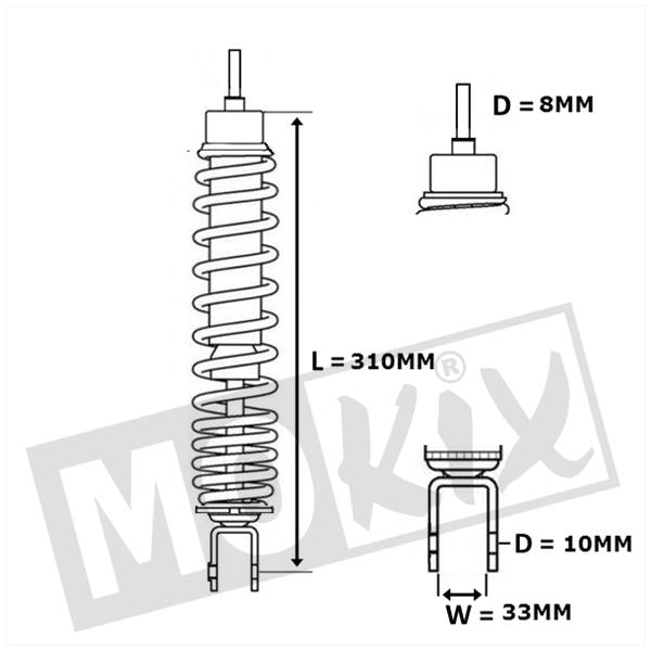 Schokbreker Vespa LX - ET2 L310
