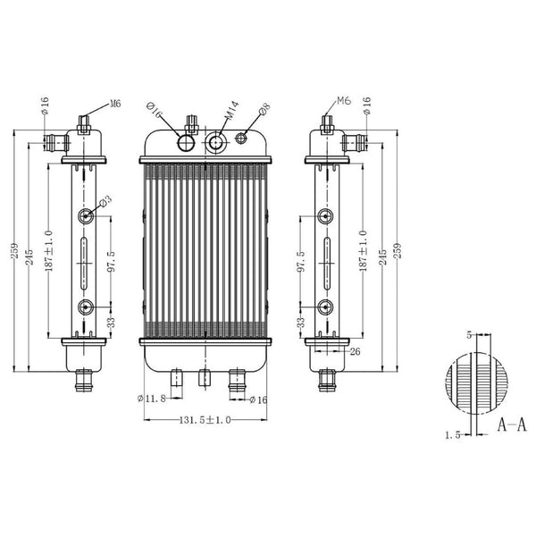 Radiateur Derbi Senda Aprilia SX