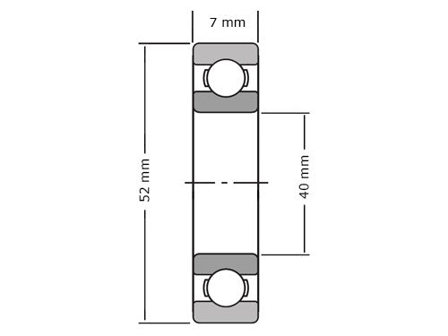 Lager FAG 61808 2RS