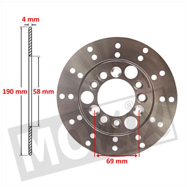 Remschijf Yamaha-Piaggio-Peugeot D190