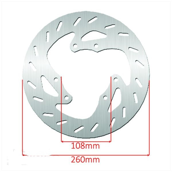 Remschijf Derbi Xtreme voor 260 mm.