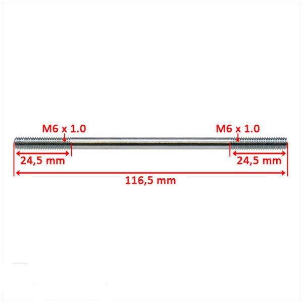 Cilindertapeind M6x120 mm.