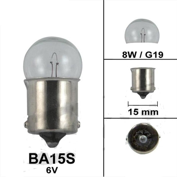 Lamp 6V BA15S 8W G19 (1)