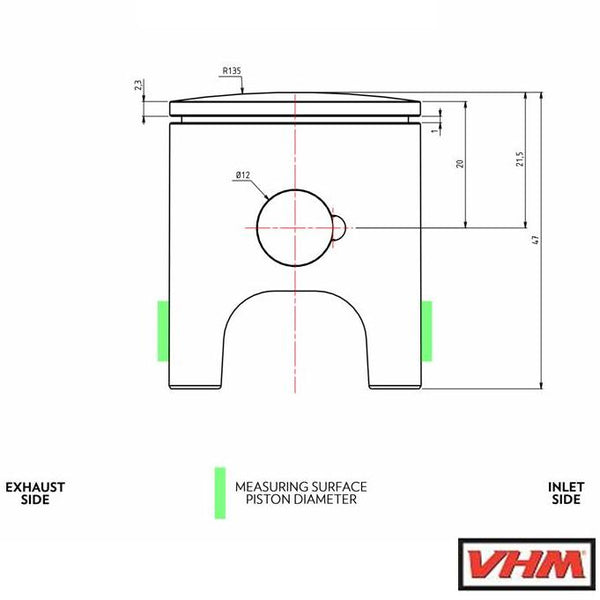 Zuiger VHM Bidalot-Malossi 39.95 A 20mm.