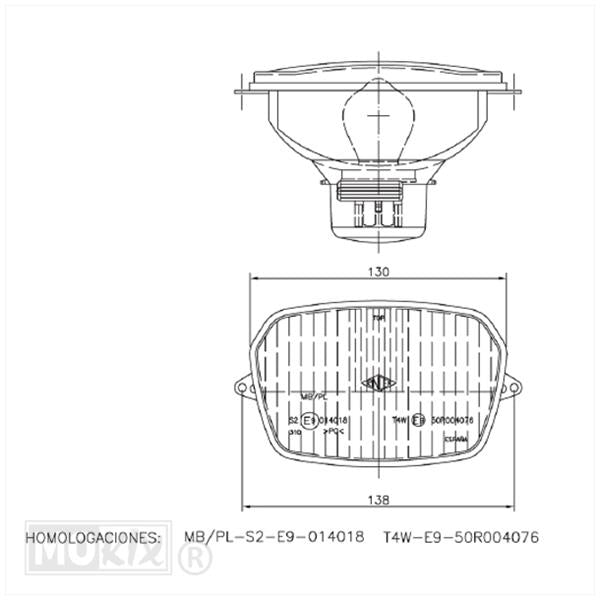 Koplamp Rieju MRT RR SMX Tango 50