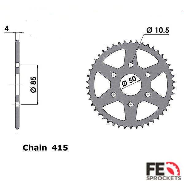 Achtertandwiel FE Aprilia Classic 46 T