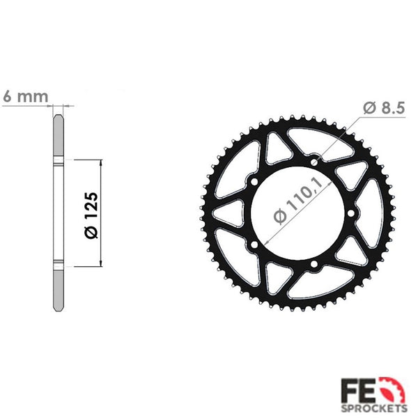 Achtertandwiel FE Sherco Euro5 56 T