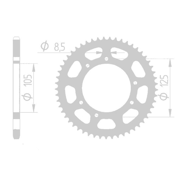 Achtertandwiel Derbi Senda Aprilia SX 71