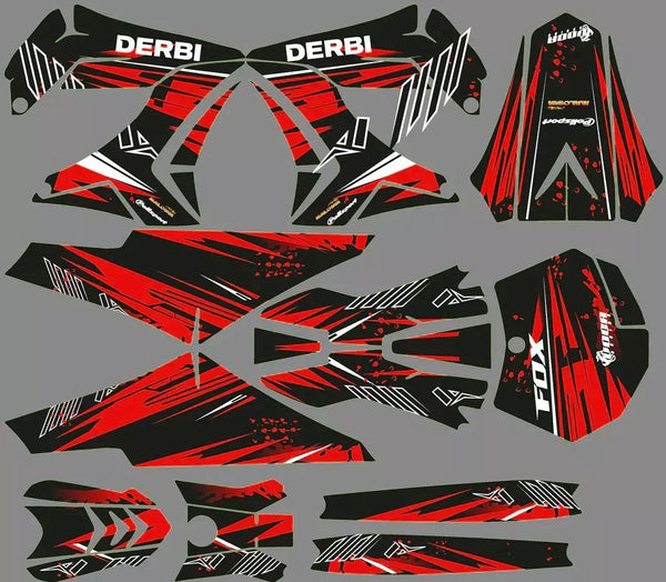 Sticker set 3 Derbi TNT fairing set