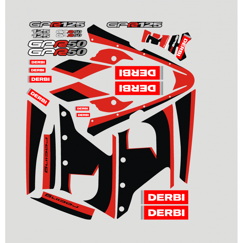 Stickerset 415 Derbi GPR – Schakelparts