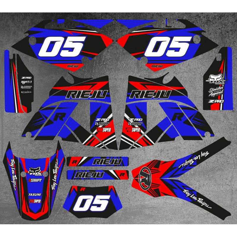Stickerset 21 Rieju MRX – Schakelparts