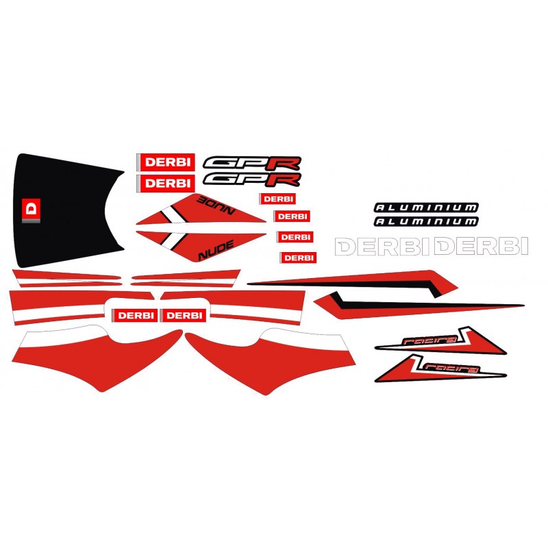 Stickerset 113 Derbi GPR – Schakelparts