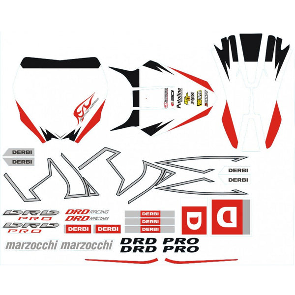 Stickerset 3 Derbi DRD Pro