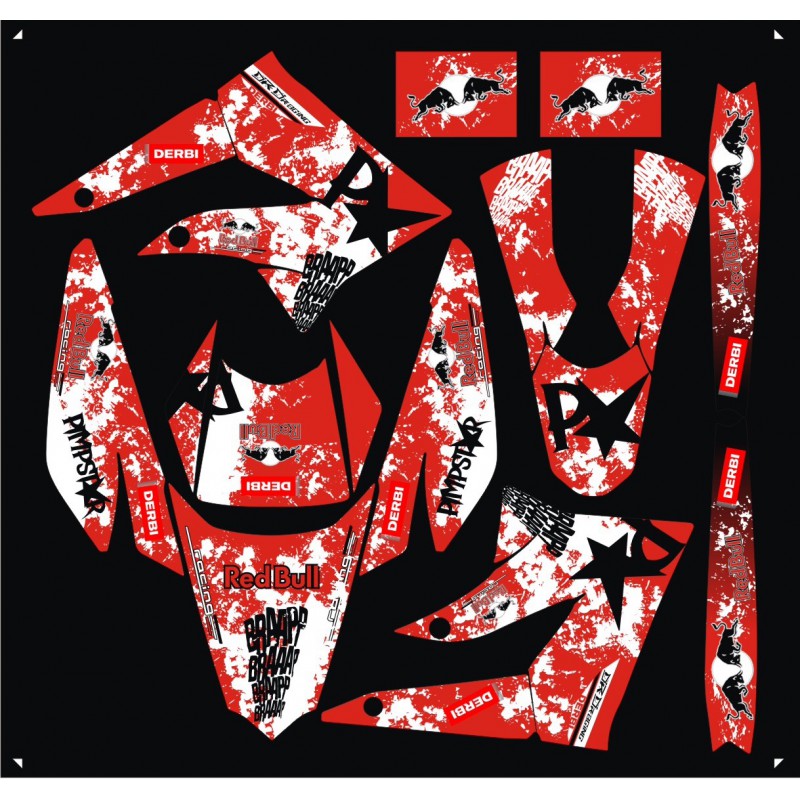 Sticker set 228 Derbi DRD Xtreme – Schakelparts